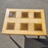 Table basse vintage pied compas