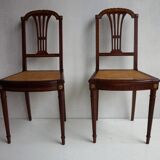 Pair of Louis XVI chairs circa 1870
