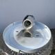 Pair of transparent round glass wall lights