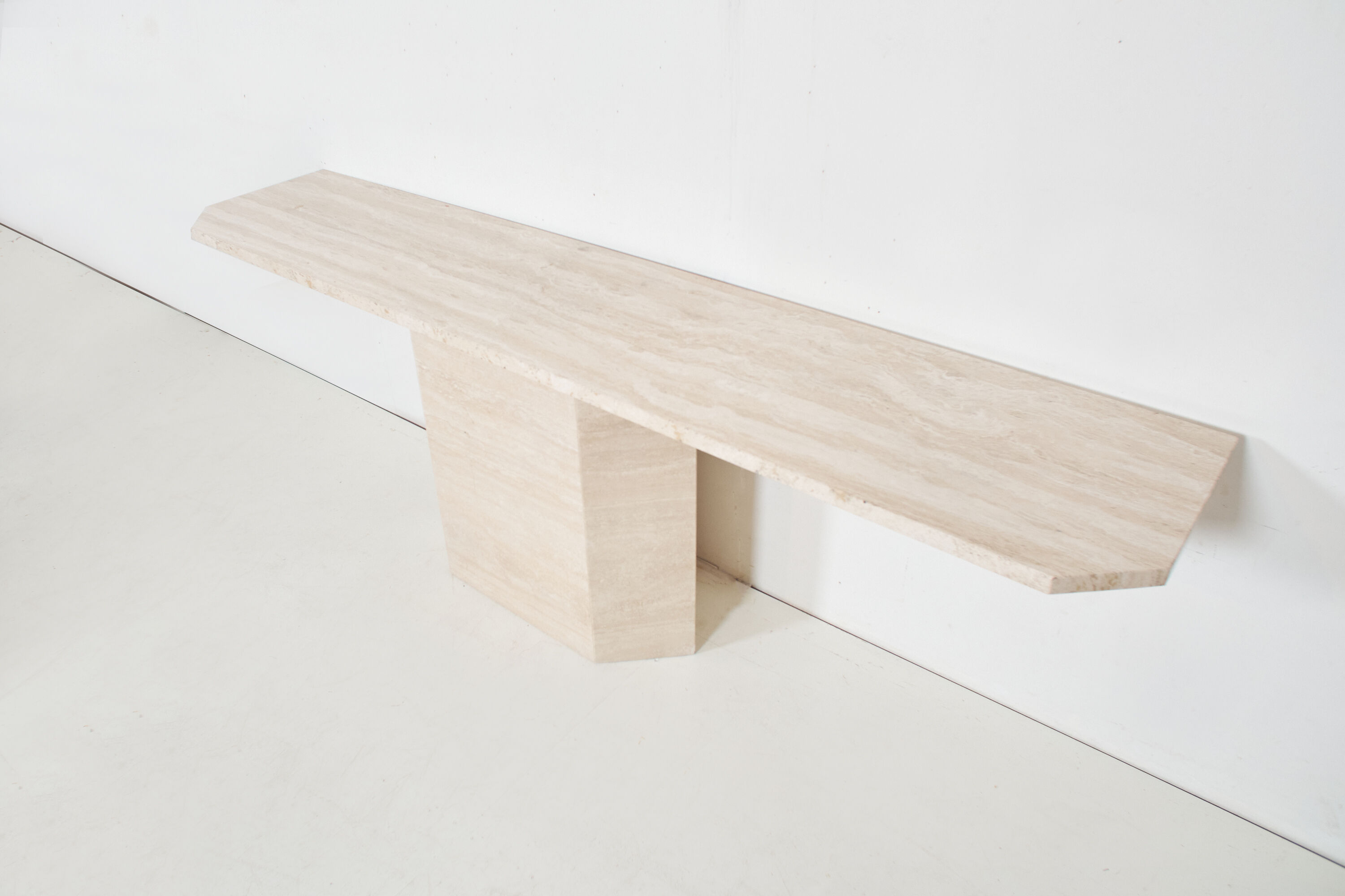 Italian travertine console 1970