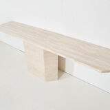 Italian travertine console 1970