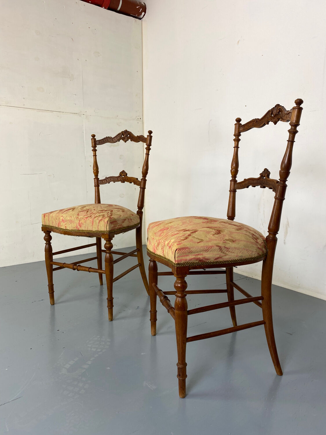 Chaises Antiques en Palissandre, France, 1890s, Set de 2