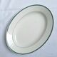Green oval plate Moulin des Loups