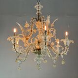 Lustre vénitien Rezzonico en verre de Murano doré, vers 1940