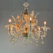 Rezzonico Venetian chandelier in gilded Murano glass, circa 1940