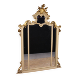 Great lacquered and gilded Louis XV style mirror from the 20th century