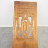 Chaise longue ethnique de coupe à la main