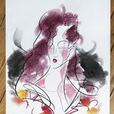 Henri Matchavariani (VOGUE illustrator) (1939) Fashion drawing. Contribution for Vogue 1987