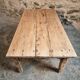 Antique French coffee table in pine with an oak skirt (18th–19th century)