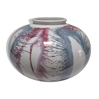Vase west germany céramique à décor projeté design années 70