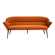 Canapé scandinave vintage Danemark années 1960 velours roux