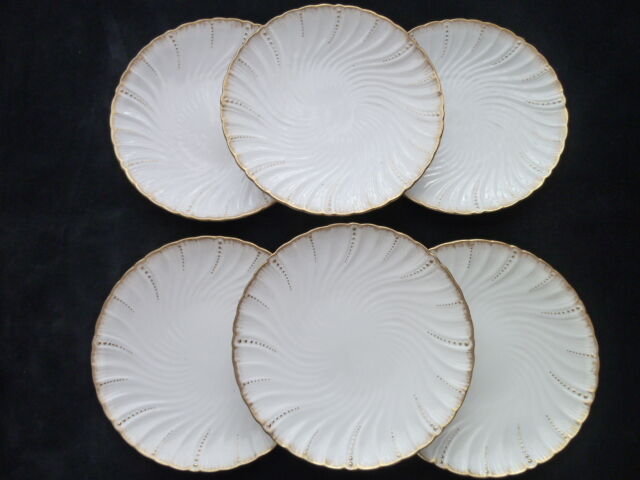 Set of 6 plates with fine faience dessert from Sarreguemines 1860 1919