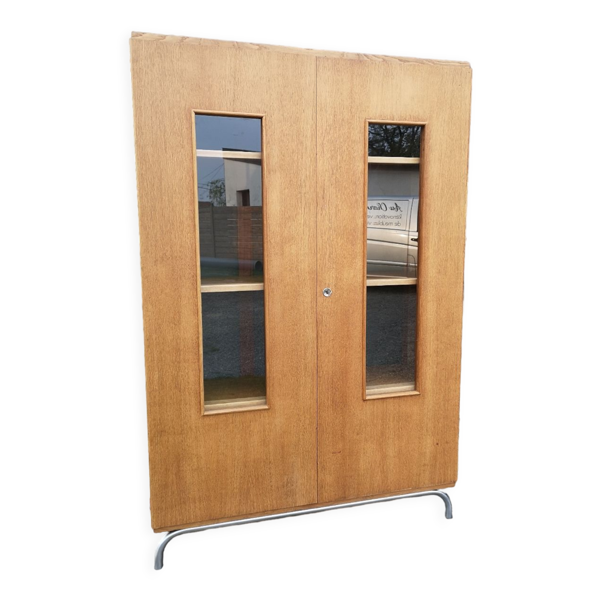 Vintage glazed school cabinet