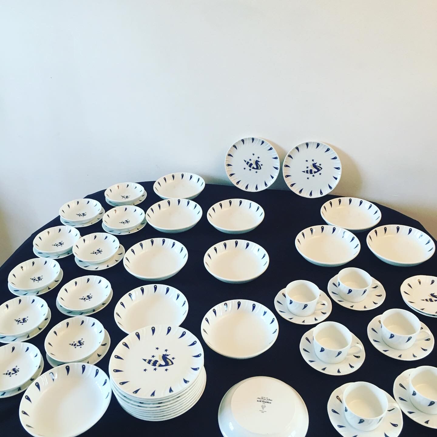 58 service pieces by Jean Picart le Doux for Air France