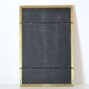 1970s vintage mirror with goldenrod frame