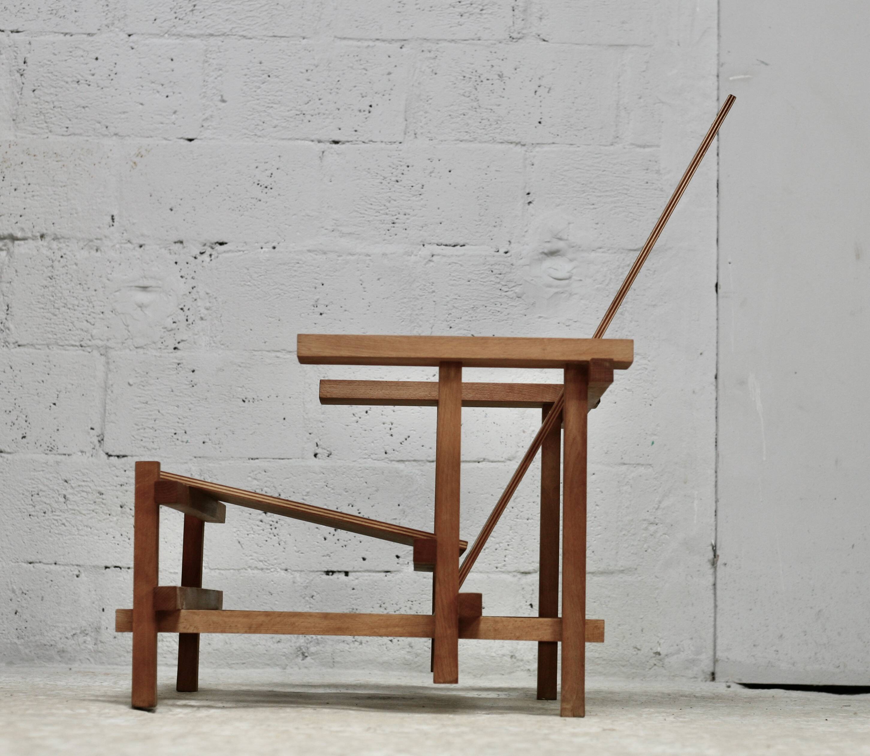 Fauteuil d'après Gerrit Rietveld. Circa 1970