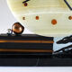 Art deco clock greyhound, marble and copper