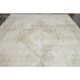 1970s Vintage Persian Handmade Wool Cotton Beige Area Rug 289x376