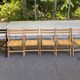 Set of 6 vintage folding chairs in solid wood, bistro/Scandinavian style.