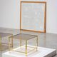 Brass structure side tables 1970 France circa 1970
