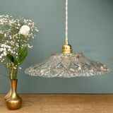 Vintage moulded glass pendant light - tableware collection -