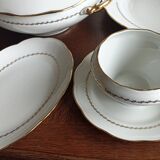 SFP service dish set - Limoges - White and golden