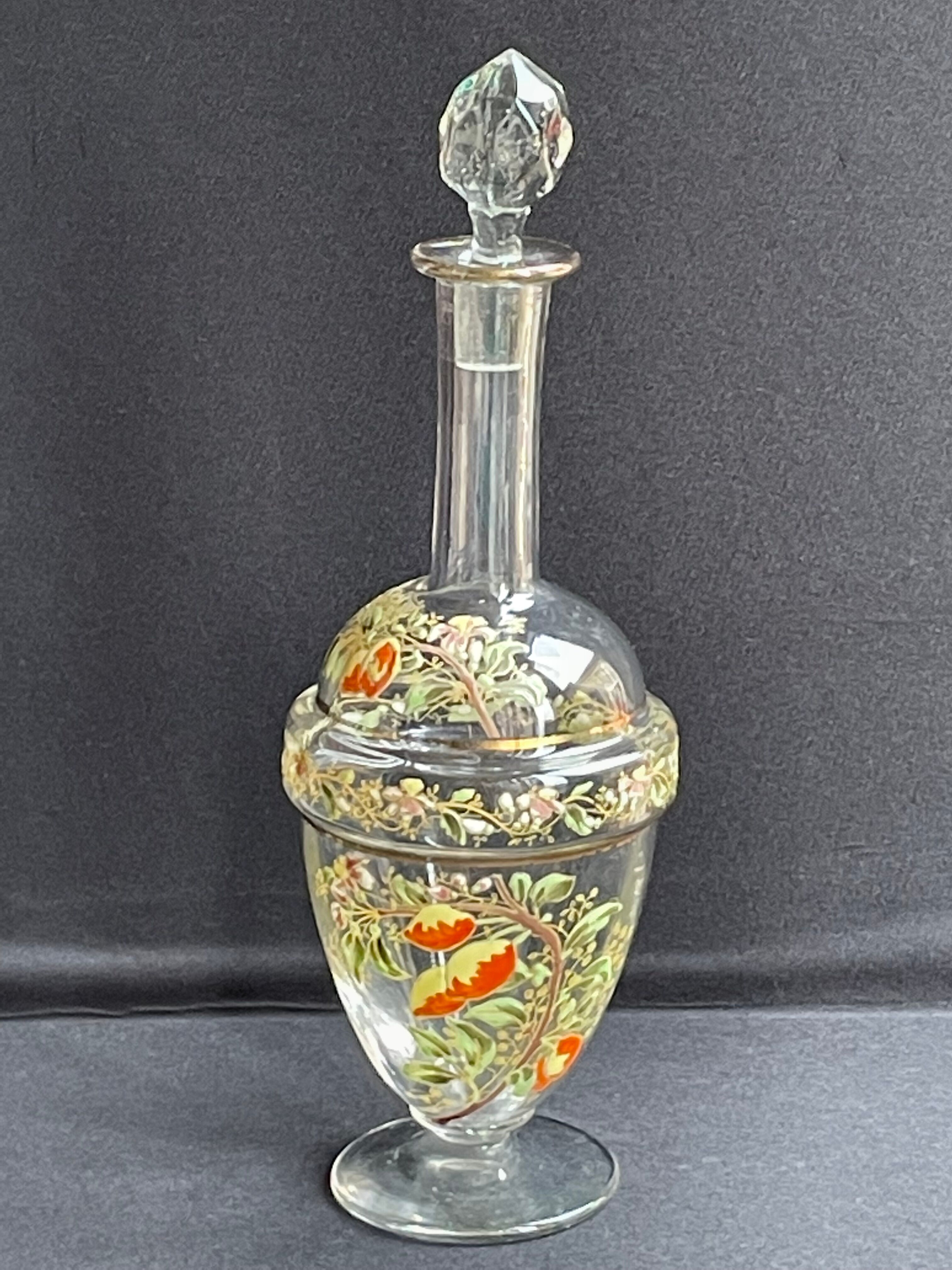 Enamelled decanter François Théodore Legras