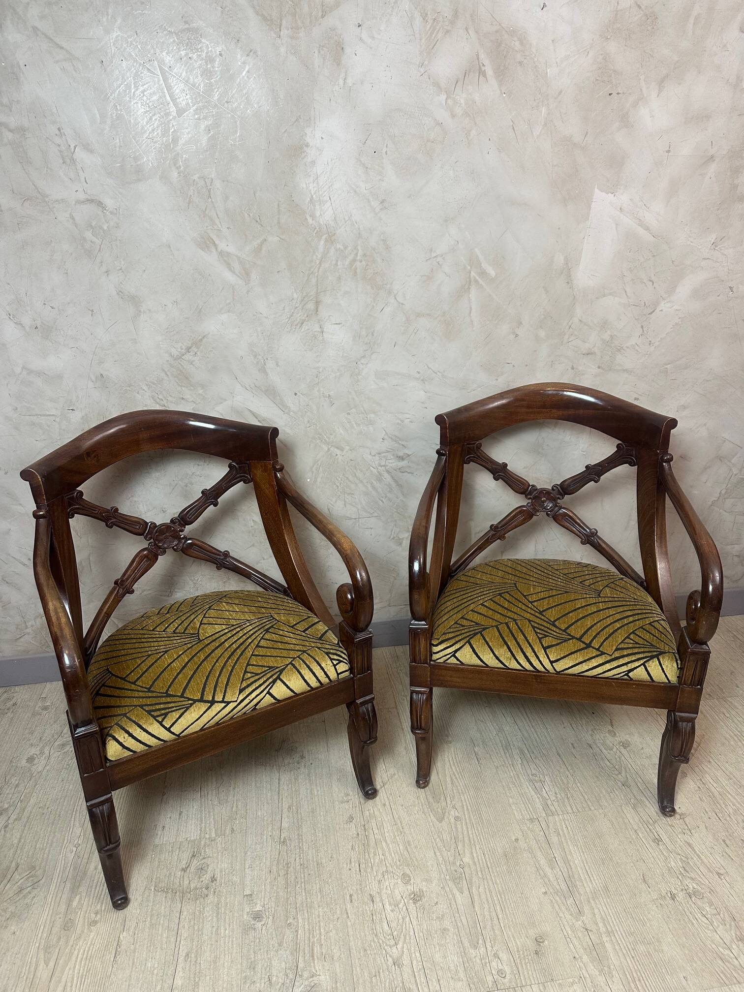 Pair of English armchairs