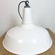 Industrial White Enamel Factory Pendant Lamp from Benjamin USA, 1960s