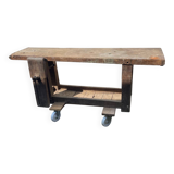 Old oak carpenter's workbench