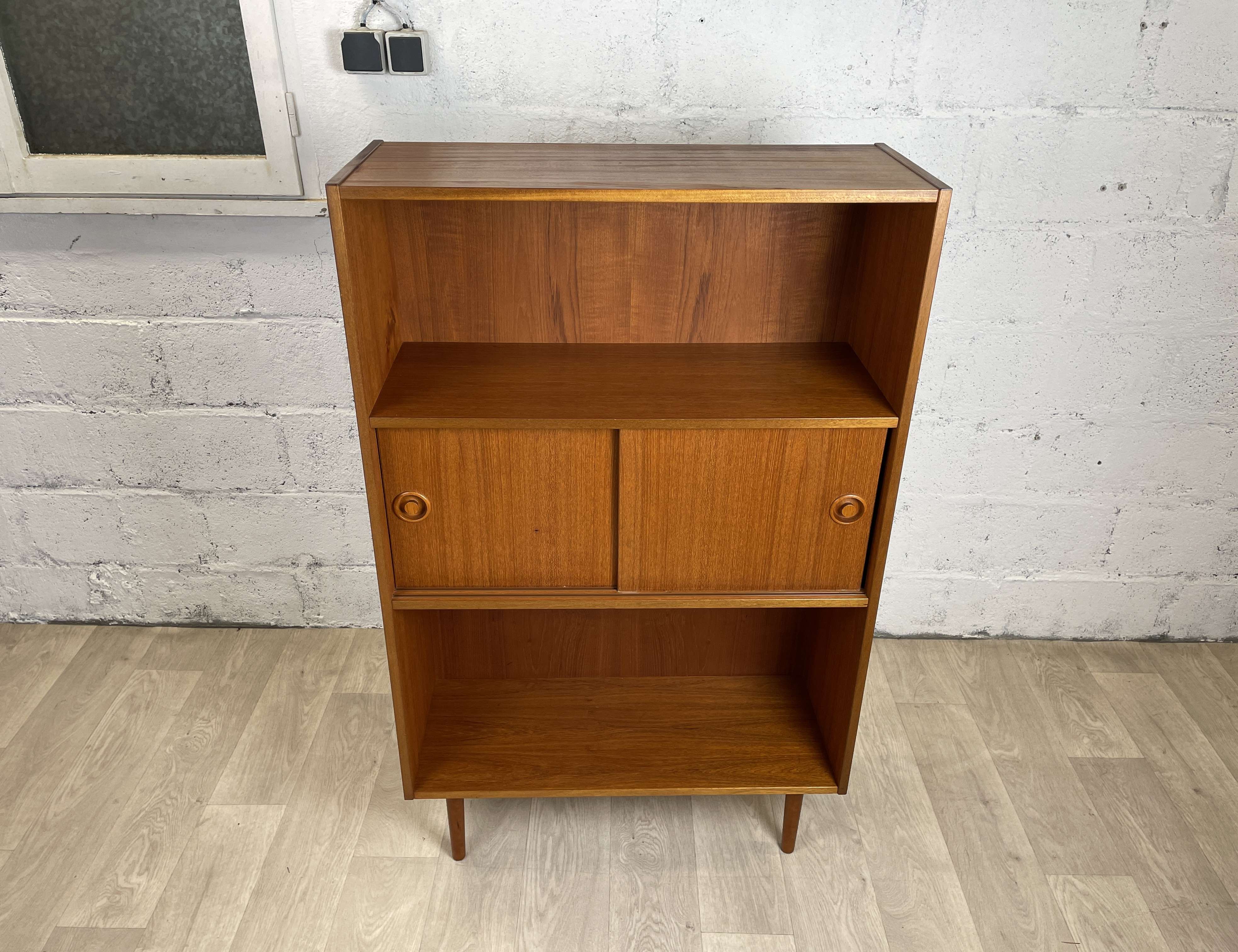 Scandinavian teak bookcase, 60s