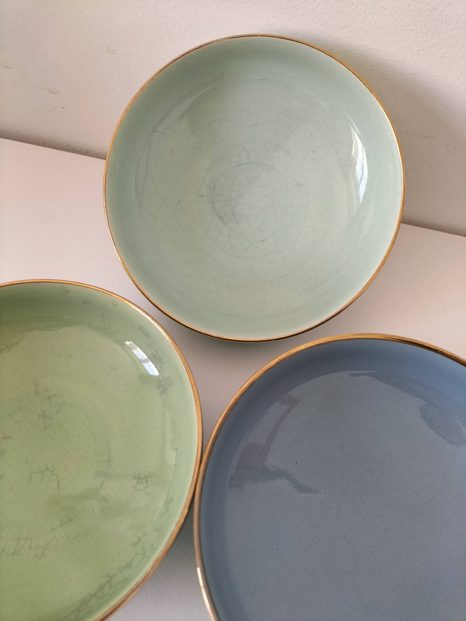 Trois coupelles vintage pastel