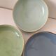 Three vintage pastel bowls
