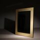 Lacquered Goatskin Parchment Wall Mirror by Aldo Tura | Italy 1970s