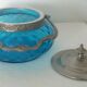 Pot to biscuit in verre bleu epoque art new debut xxy