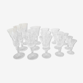 Saint Louis crystal glass, Camargue model, 60 glasses
