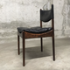 Set of 4 Rio palisander & black leather chairs, Modus model, by Kristian Vedel for Soren Willadsen