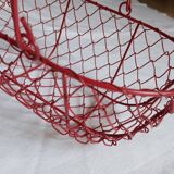 Small red metal basket