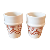 Lot of 2 Beldi cups in Moroccan ceramic