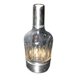 1900 crystal liqueur carafe with water leaf cut + Minerva silver mount