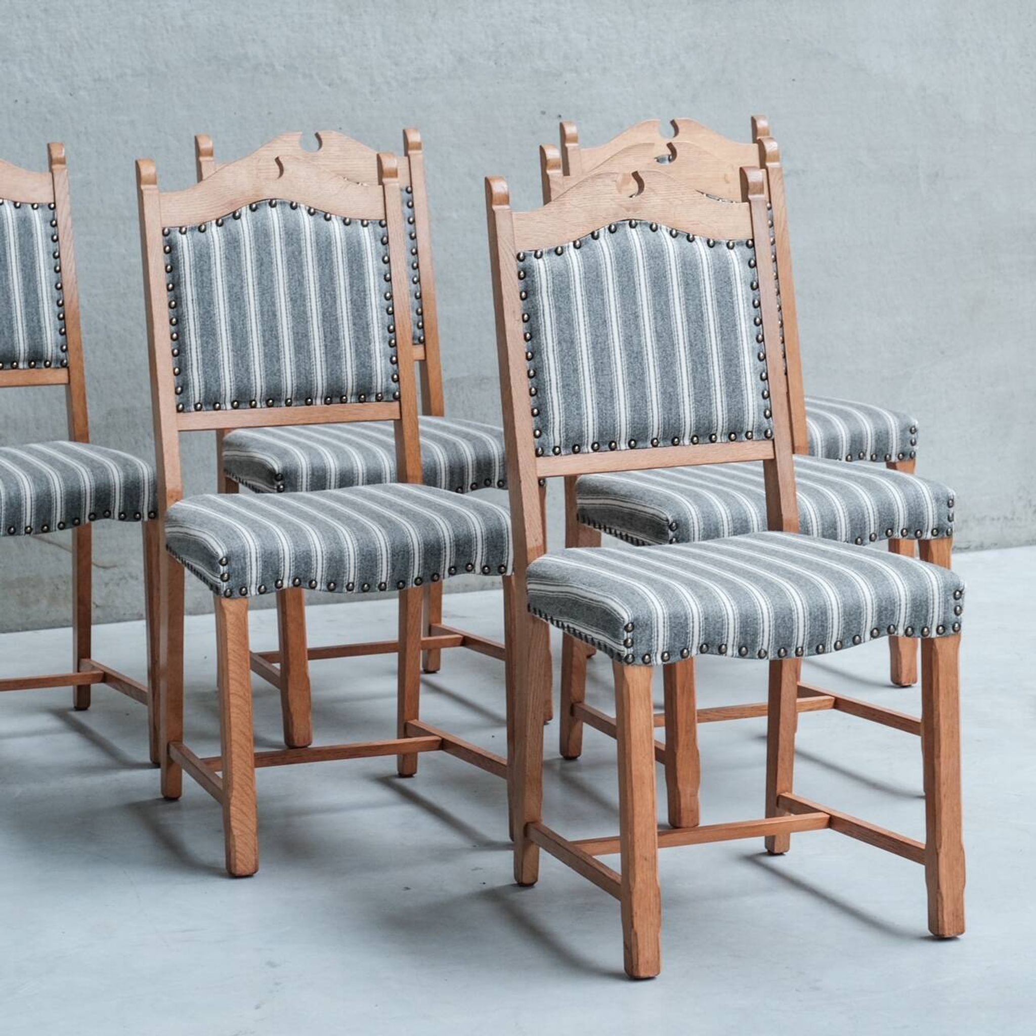 Set of Six Mid-Century Danish Oak Dining Chairs