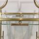 Brass and Transparent Glass Magazine Rack by Maison Jansen