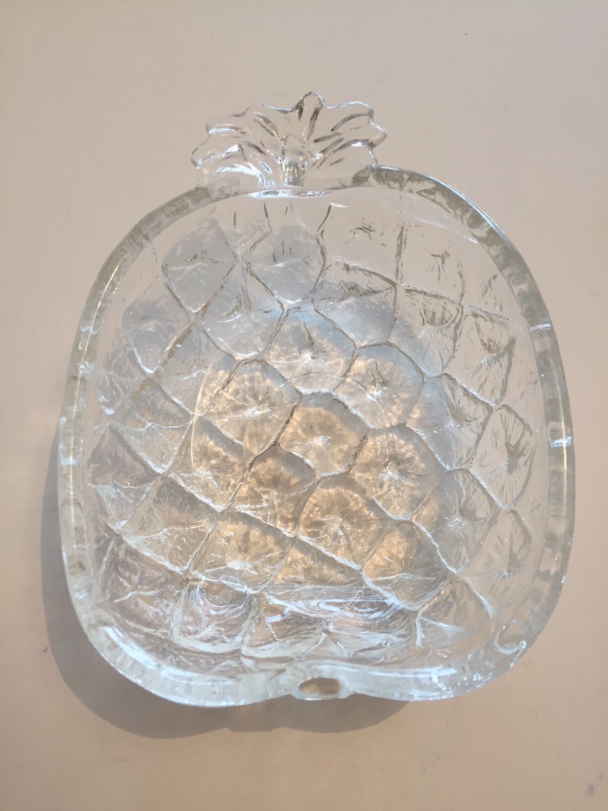 Pair of pineapple glass ramekins