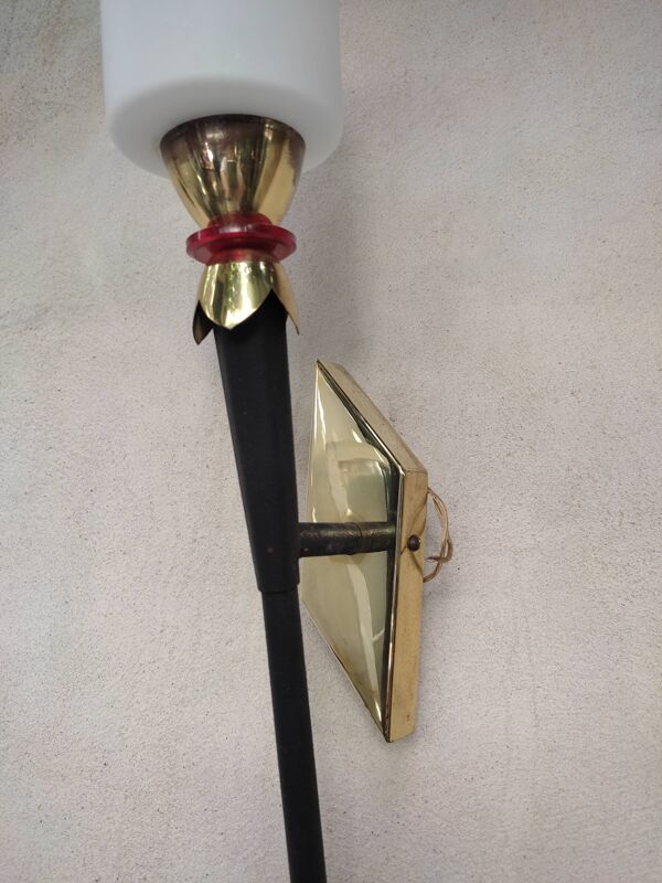 Applique torchère avec opaline