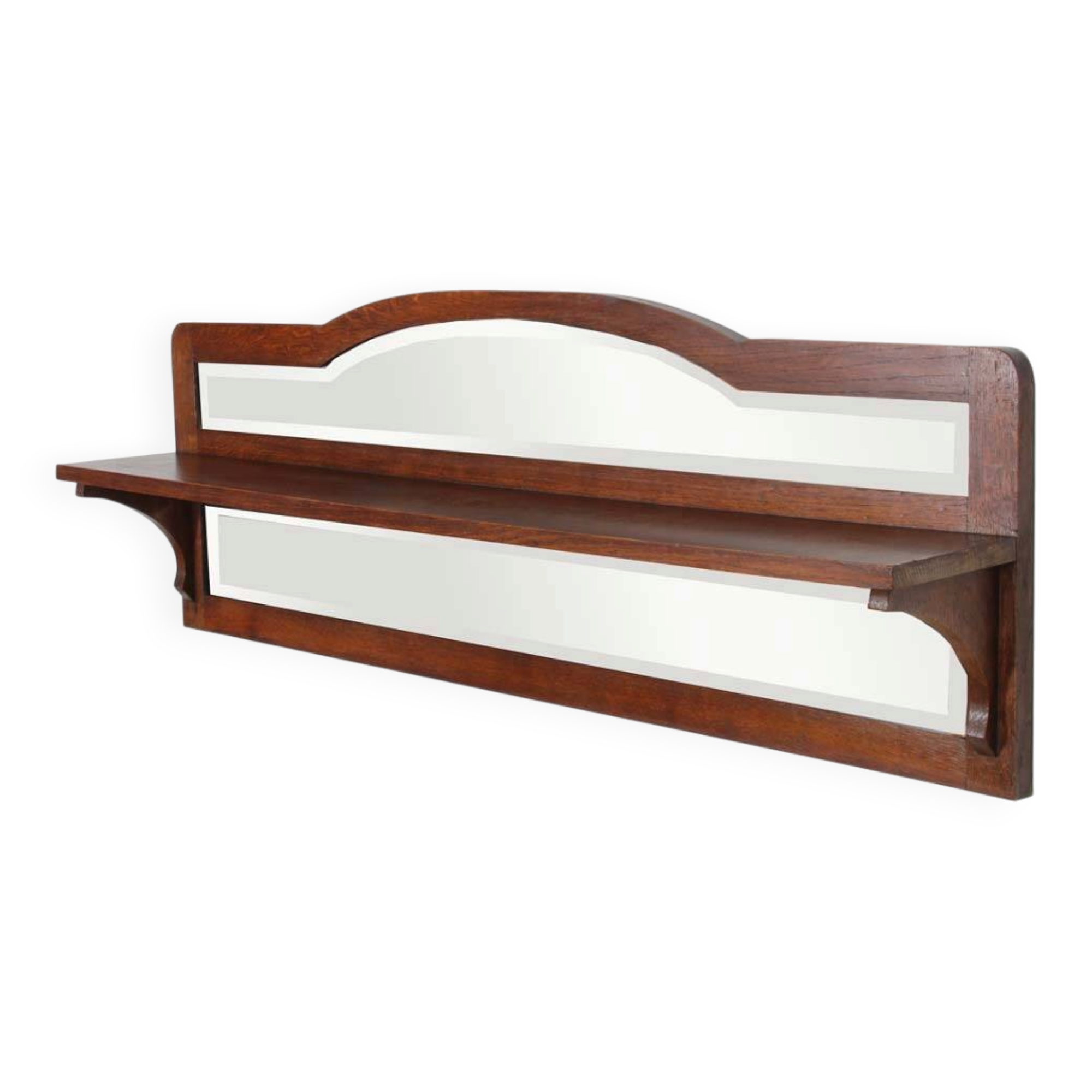 Shelf-shaped mirror, work from the early 20th century.