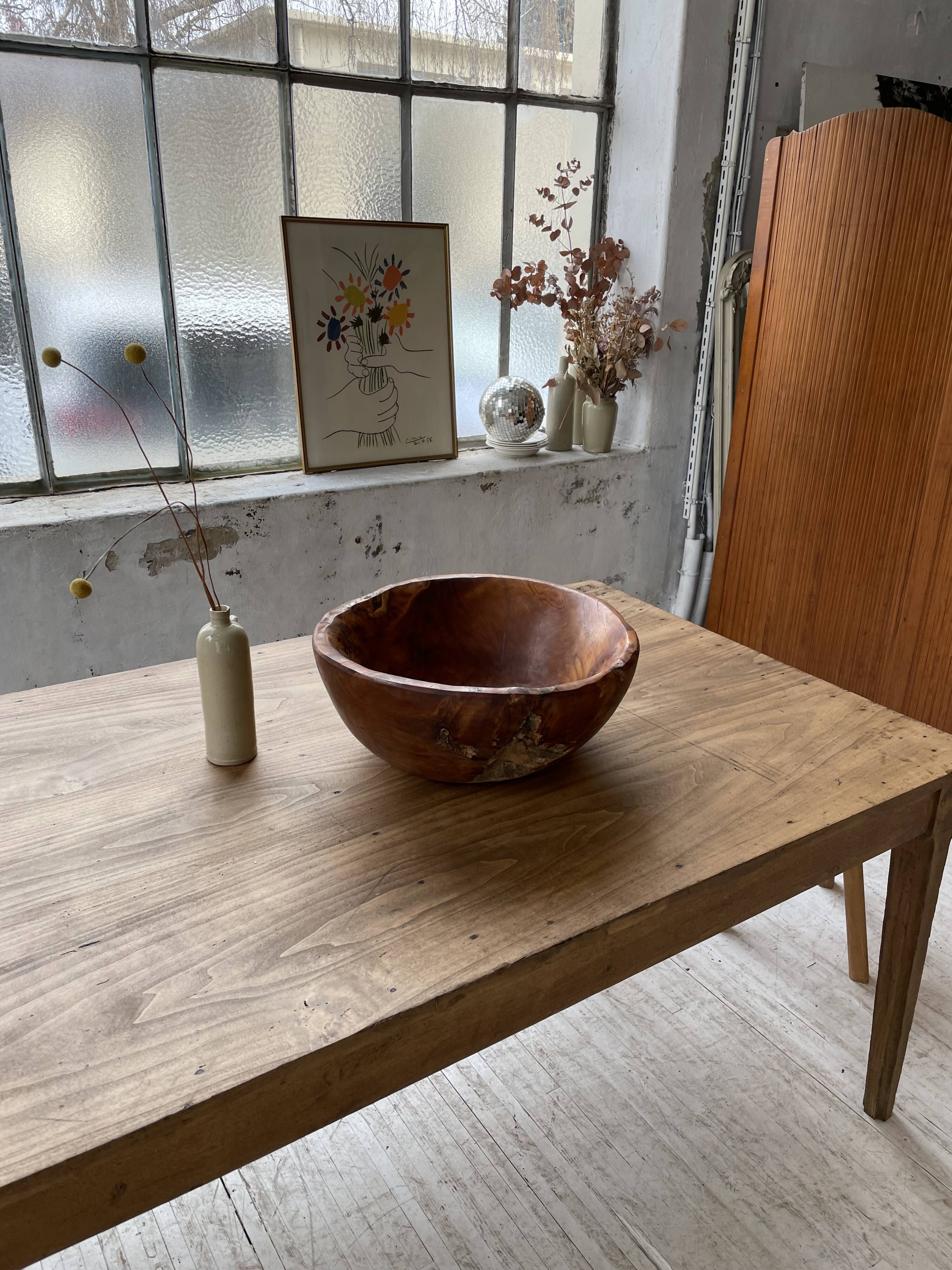 XL thuja root wooden dish