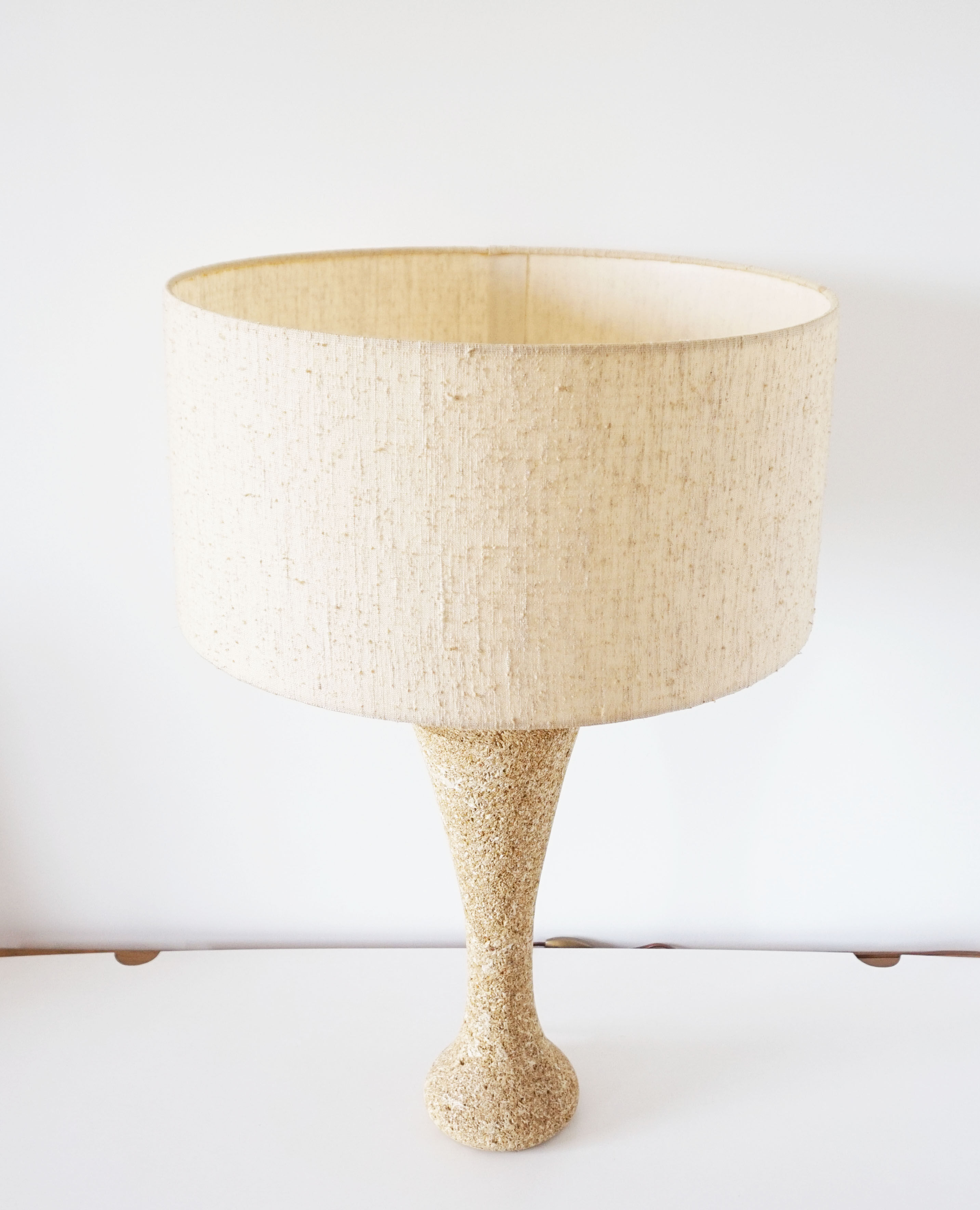 Vintage stone lamp reconstituted 1970