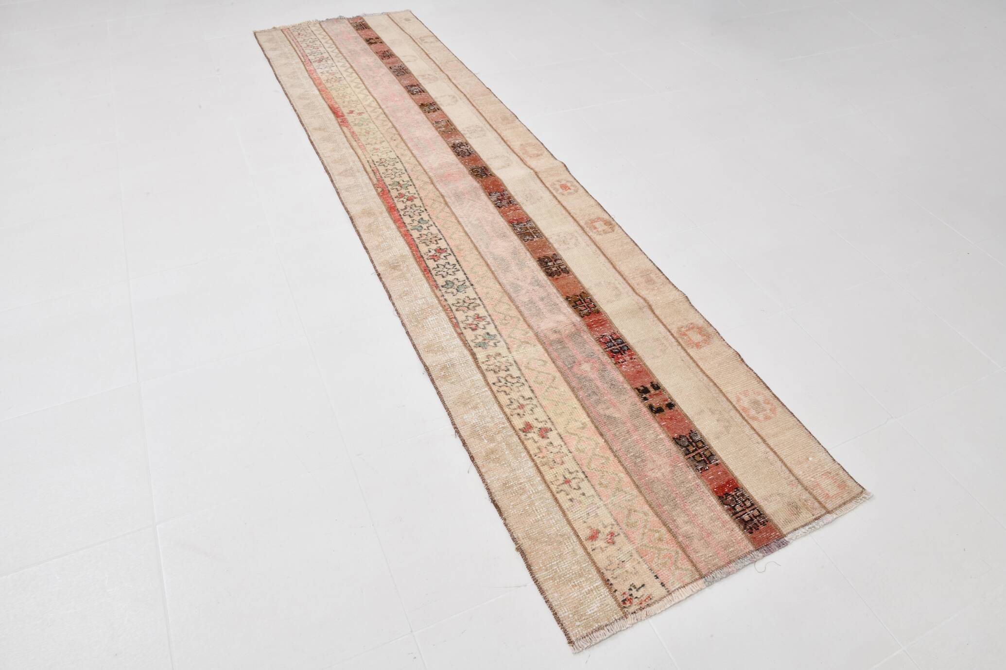 Soft & Pastel Vintage Runner Rug, 75x293Cm
