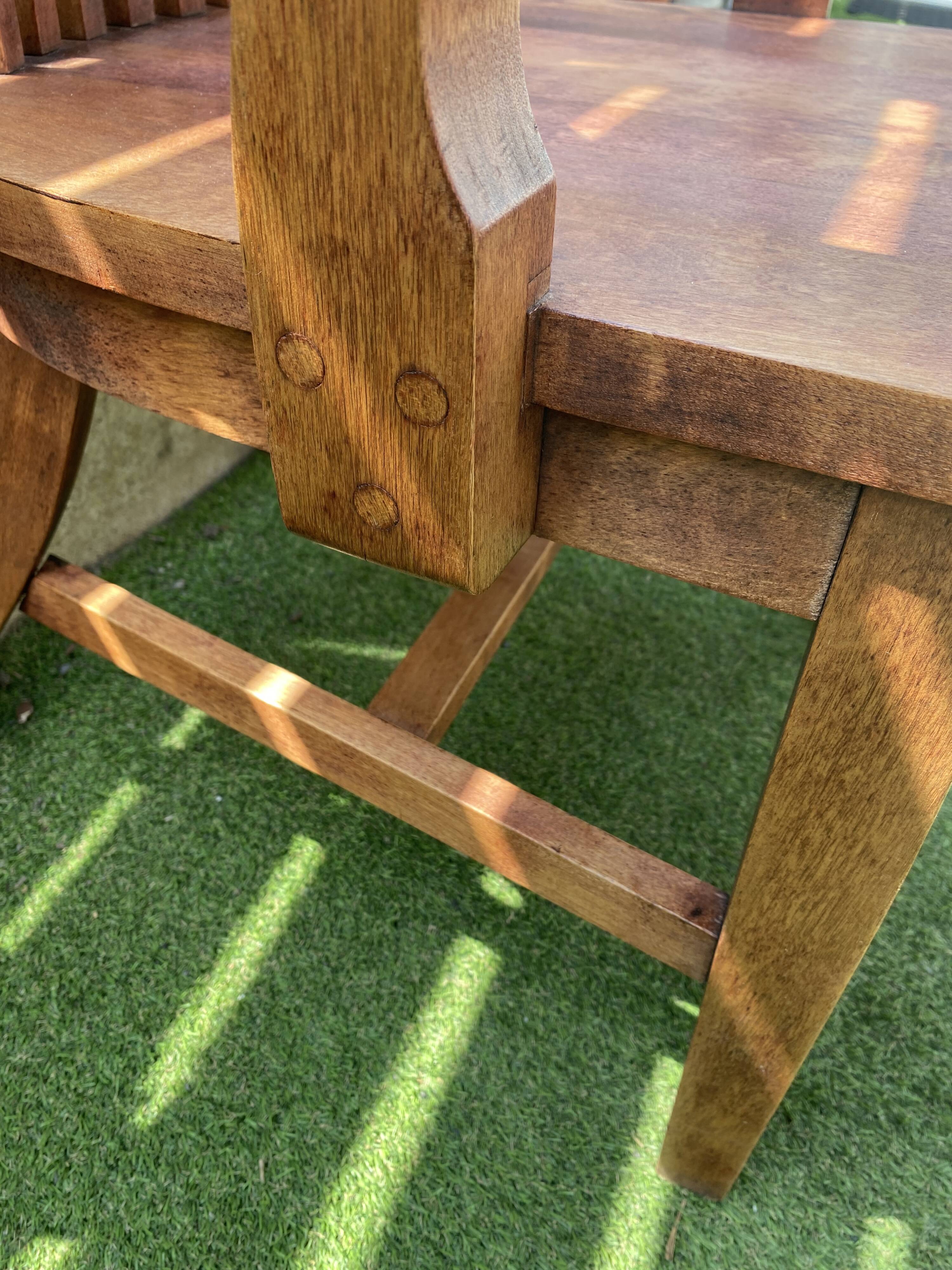 Exotic wood armchair