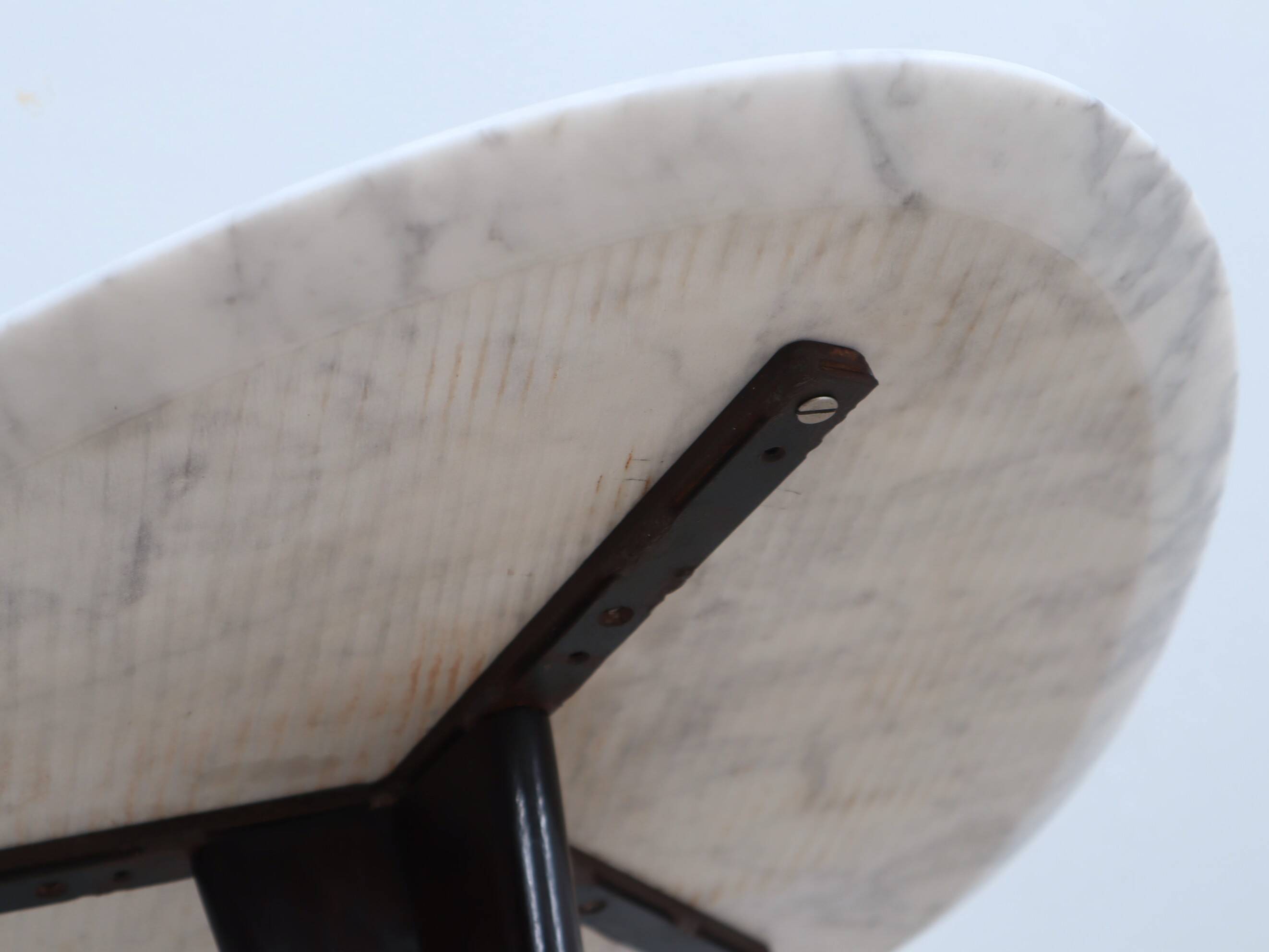 Mid century organic design tripode marble coffee table 1950s